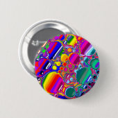 Rainbow Blast Abstrakte Kunst Button (Vorne & Hinten)