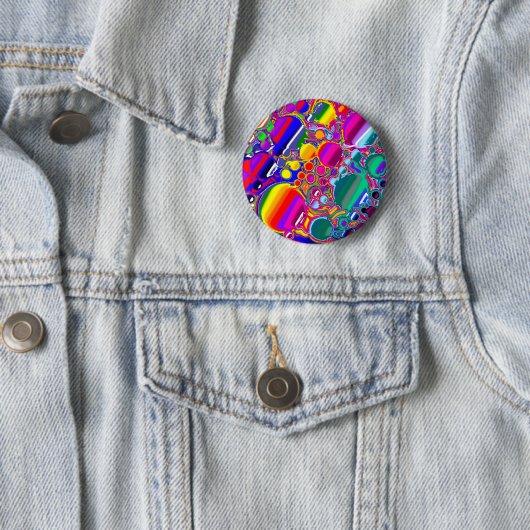 Rainbow Blast Abstrakte Kunst Button (Beispiel)