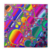 Rainbow Blast Abstrakte Kunst Fliese (Vorderseite)