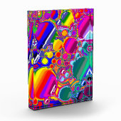 Rainbow Blast Abstrakte Kunst Fotoblock (Links)