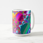 Rainbow Blast Abstrakte Kunst Kaffeetasse (VorderseiteRechts)