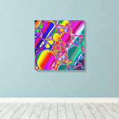 Rainbow Blast Abstrakte Kunst Leinwanddruck (Insitu (Holzboden))