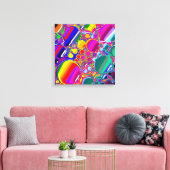 Rainbow Blast Abstrakte Kunst Leinwanddruck (Insitu (Wohnzimmer))