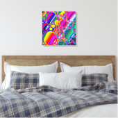 Rainbow Blast Abstrakte Kunst Leinwanddruck (Insitu (Schlafzimmer))
