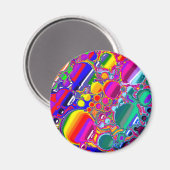Rainbow Blast Abstrakte Kunst Magnet (Vorderseite/Rückseite)