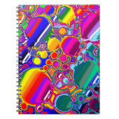 Rainbow Blast Abstrakte Kunst Notizblock (Vorderseite)