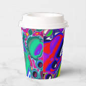 Rainbow Blast Abstrakte Kunst Pappbecher (Rechts)