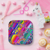 Rainbow Blast Abstrakte Kunst Pappteller (Party)