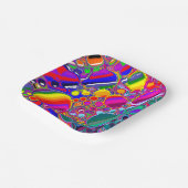 Rainbow Blast Abstrakte Kunst Pappteller (Gewinkelt)