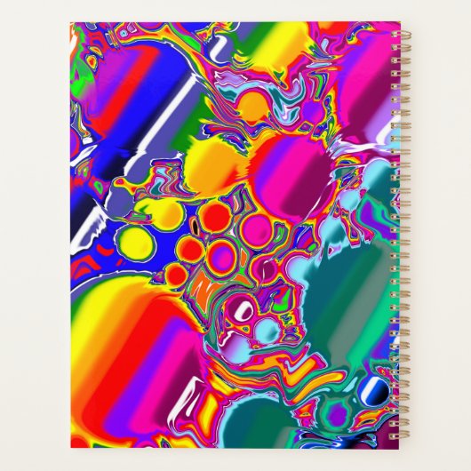 Rainbow Blast Abstrakte Kunst Planer (Rückseite)