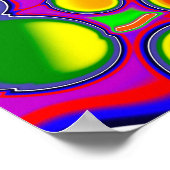 Rainbow Blast Abstrakte Kunst Poster (Ecke)