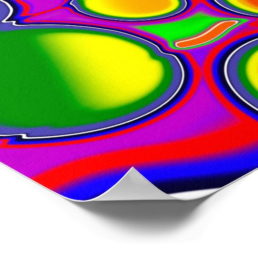 Rainbow Blast Abstrakte Kunst Poster (Ecke)