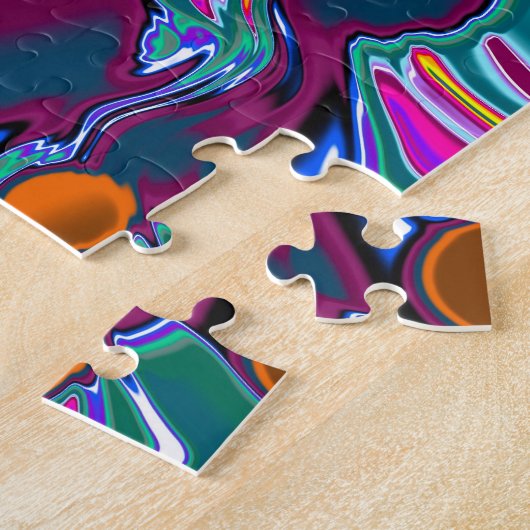 Rainbow Blast Abstrakte Kunst Puzzle (Seite)