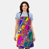 Rainbow Blast Abstrakte Kunst Schürze (Getragen)