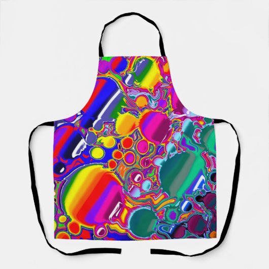 Rainbow Blast Abstrakte Kunst Schürze (Vorderseite)