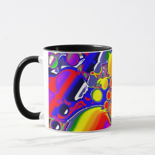 Rainbow Blast Abstrakte Kunst Tasse (Links)