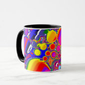Rainbow Blast Abstrakte Kunst Tasse (Vorderseite Links)