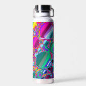 Rainbow Blast Abstrakte Kunst Trinkflasche (Rückseite)
