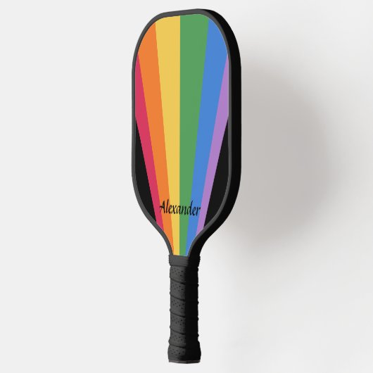 Rainbow Blast-Off Personalized Pickleball Paddle (Links)