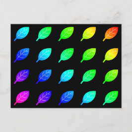 Rainbow-Blätter Farbige mehrfarbige Leaf-Symbole Postkarte