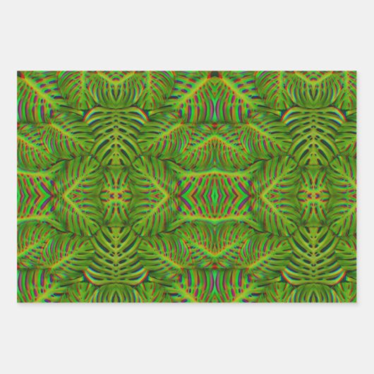 Rainbow-Blätter Geschenkpapier Set (Vorderseite 3)