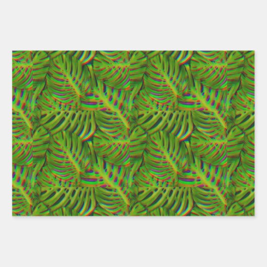 Rainbow-Blätter Geschenkpapier Set (Vorderseite 2)