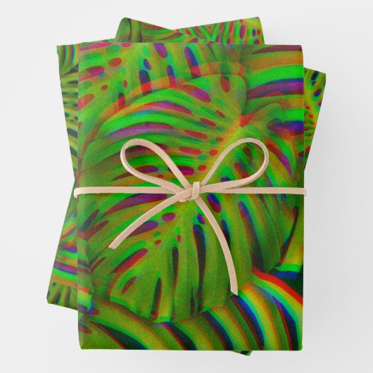 Rainbow-Blätter Geschenkpapier Set (Beispiel)