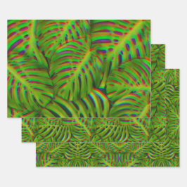 Rainbow-Blätter Geschenkpapier Set