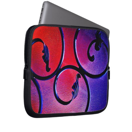 Rainbow-Blätter Laptopschutzhülle (Vorne Rechts)