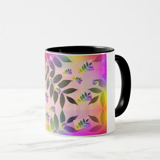 RAINBOW-BLÄTTER TASSE (VorderseiteRechts)