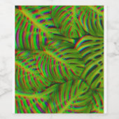 Rainbow-Blätter Weinetikett (Einzelnes Label)