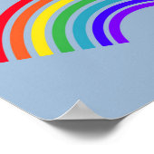 RAINBOW BLAUE GLÜCKLICHKEIT POSTER (Ecke)