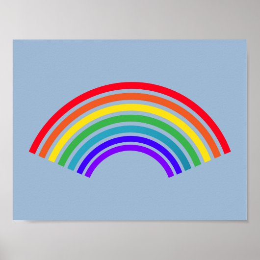 RAINBOW BLAUE GLÜCKLICHKEIT POSTER (Vorne)