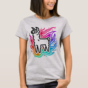 Rainbow Blaze Llama T-Shirt