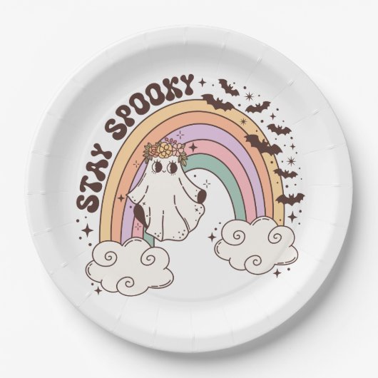 Rainbow Bleibe Spooky Pappteller (Vorderseite)
