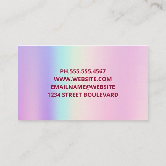 Rainbow Blend | Polnischer Nagellack Visitenkarte (Rückseite)