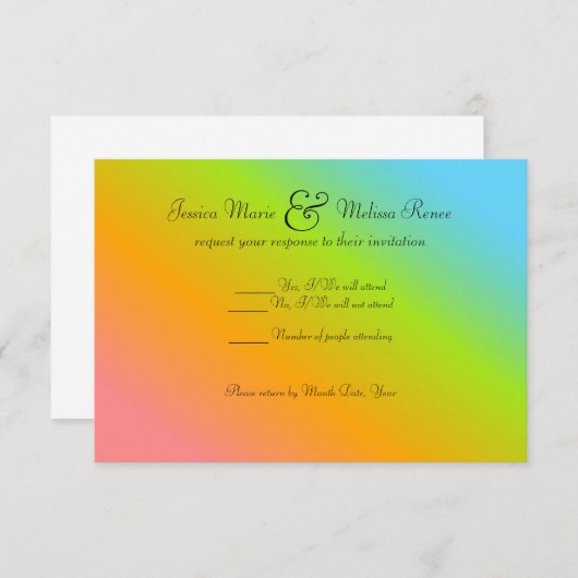 Rainbow Blend - UAWG RSVP Karte (Vorne/Hinten)