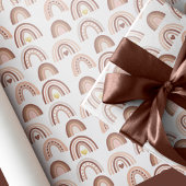 Rainbow Blink Pink Beige Boho Geschenkpapier