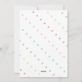 Rainbow Bliss Baby Birth Ankündigung (Rückseite)