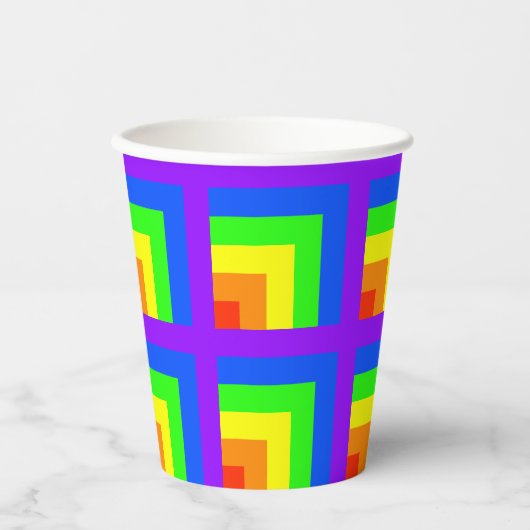 Rainbow Block Party Cups - Set 3 Pappbecher (Vorderseite)