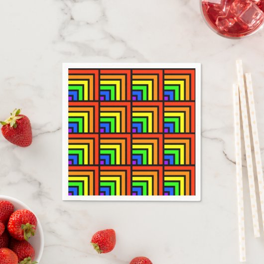 Rainbow Blocks Napkins Serviette (Beispiel)