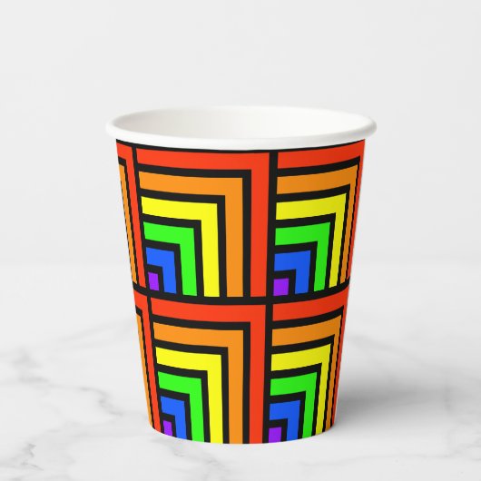 Rainbow Blocks Party Cups - Set 1 Pappbecher (Rückseite)