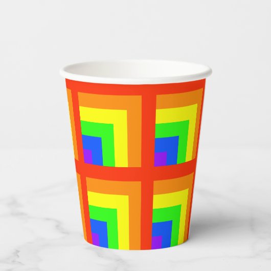Rainbow Blocks Party Cups - Set 2 Pappbecher (Rückseite)