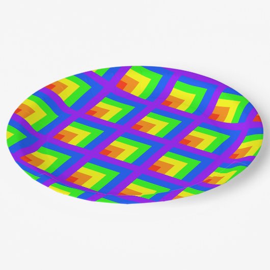 Rainbow Blocks Party Teller - Set 3 (Schrägansicht)