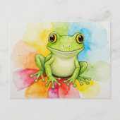 Rainbow Bloom Frog Postcard für Postkreuzung Postkarte (Vorderseite)