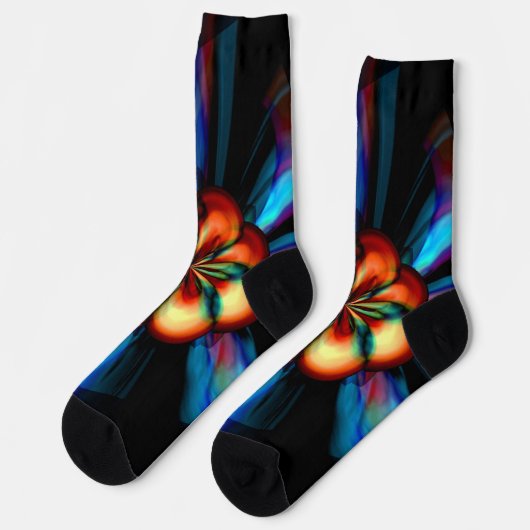 Rainbow Bloom Socken (Linkes Detail)