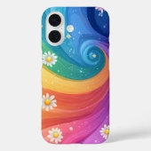 Rainbow Bloom Swirl Phone Case (Rückseite)