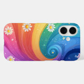 Rainbow Bloom Swirl Phone Case (Rückseite (Horizontal))
