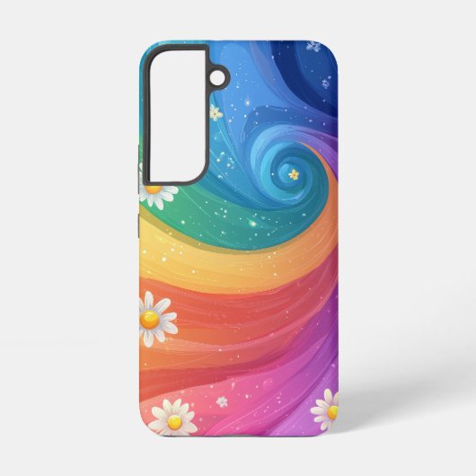 Rainbow Bloom Swirl Phone Case Samsung Galaxy Hülle (Rückseite)