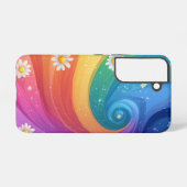 Rainbow Bloom Swirl Phone Case Samsung Galaxy Hülle (Rückseite (Horizontal))